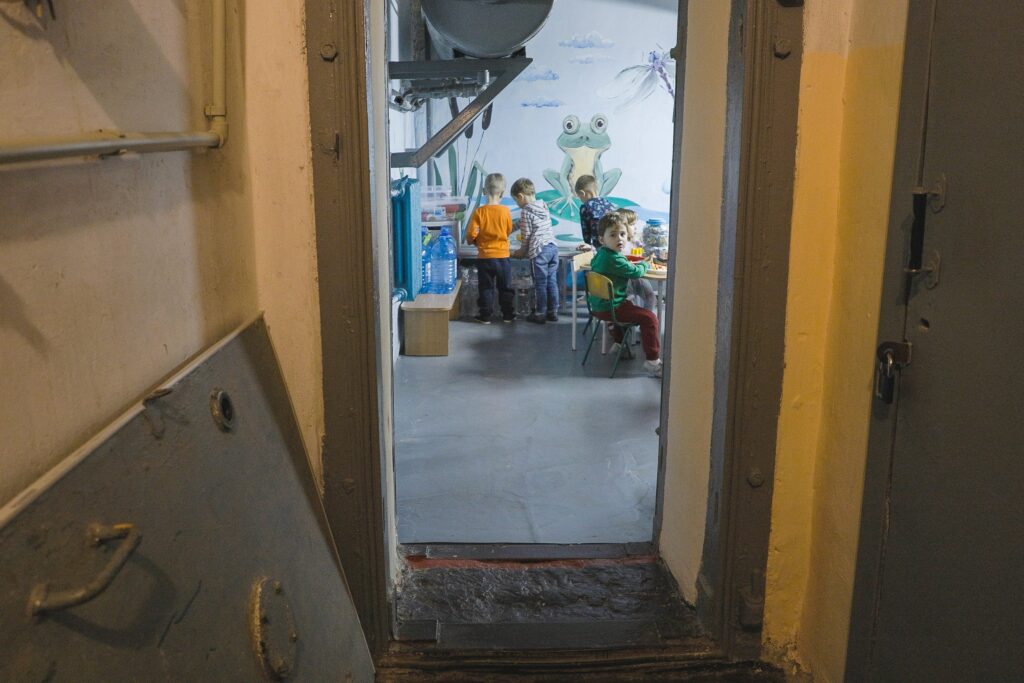 L’école maternelle sous les bombes