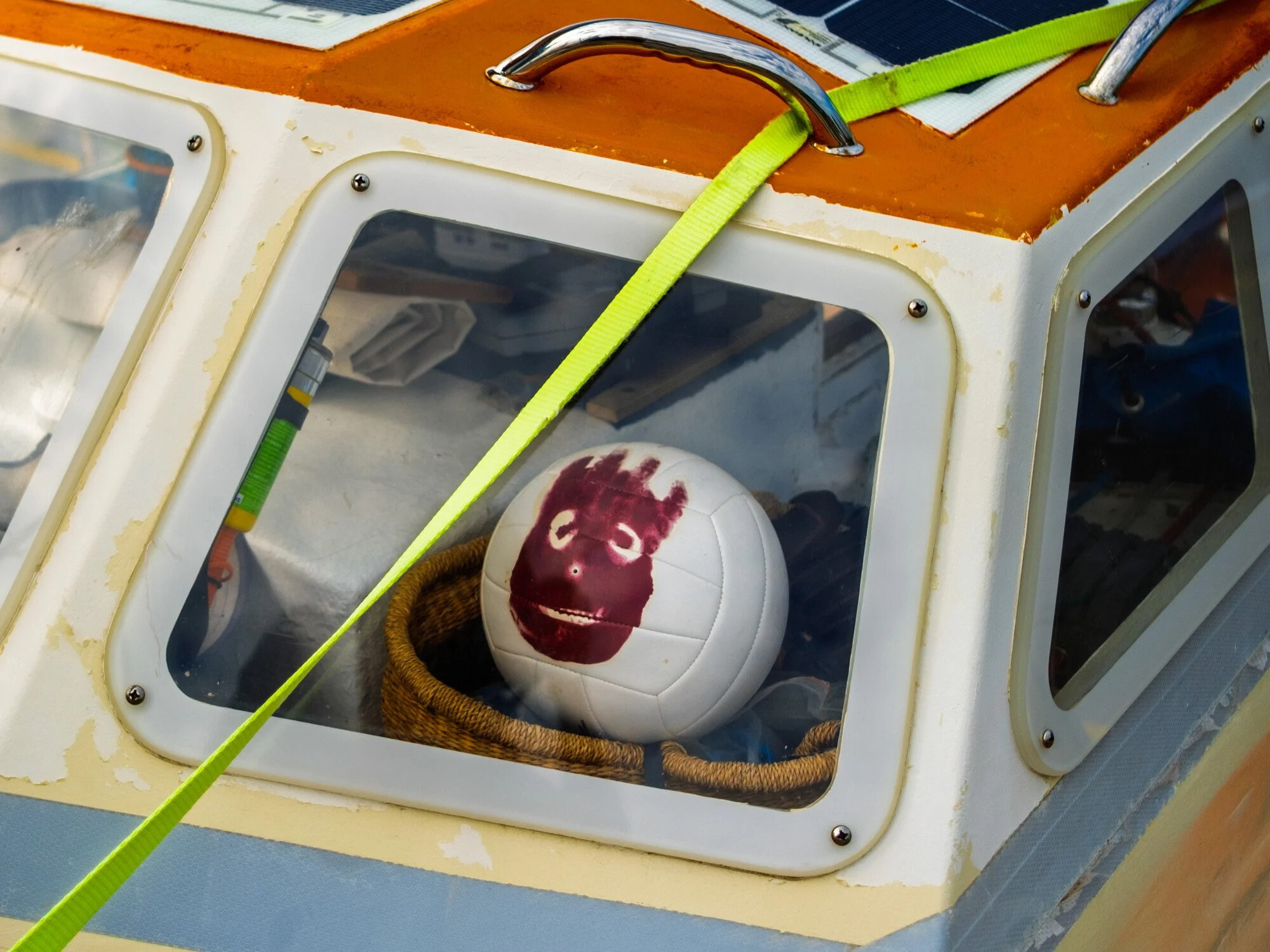 France, Les Sables d Olonne, 2022-07-28. On board Coconut, Mark Sinclair's sailboat. Photograph by Pierre Ollier / Colle