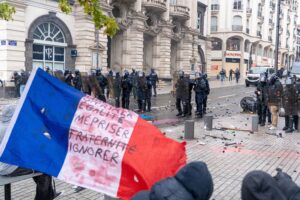 France, Clermont-Ferrand, 2026-10-17. October 17 protests against the high cost of living, during which clashes with law