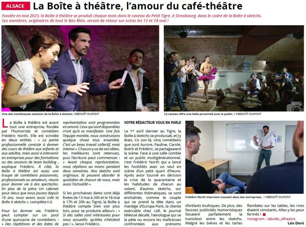 Parution dans la presse