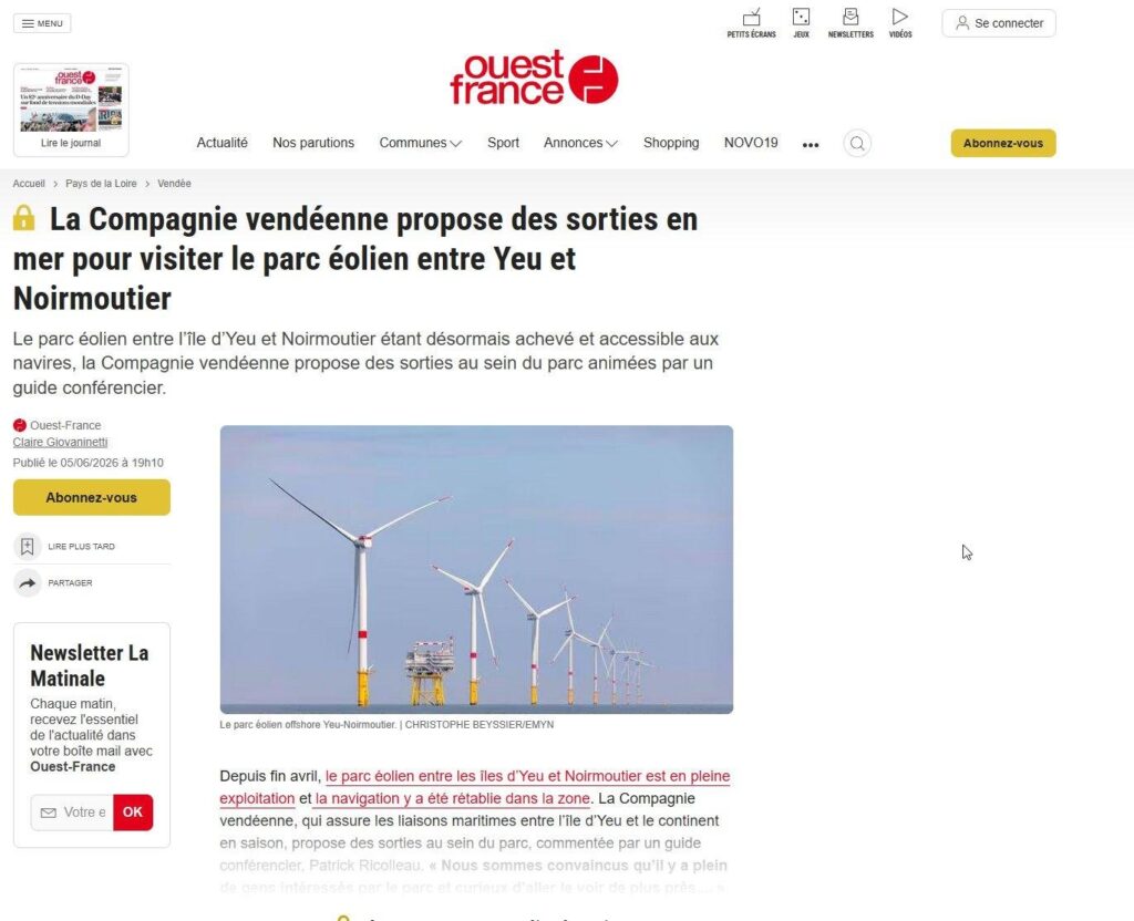 Parution dans la presse