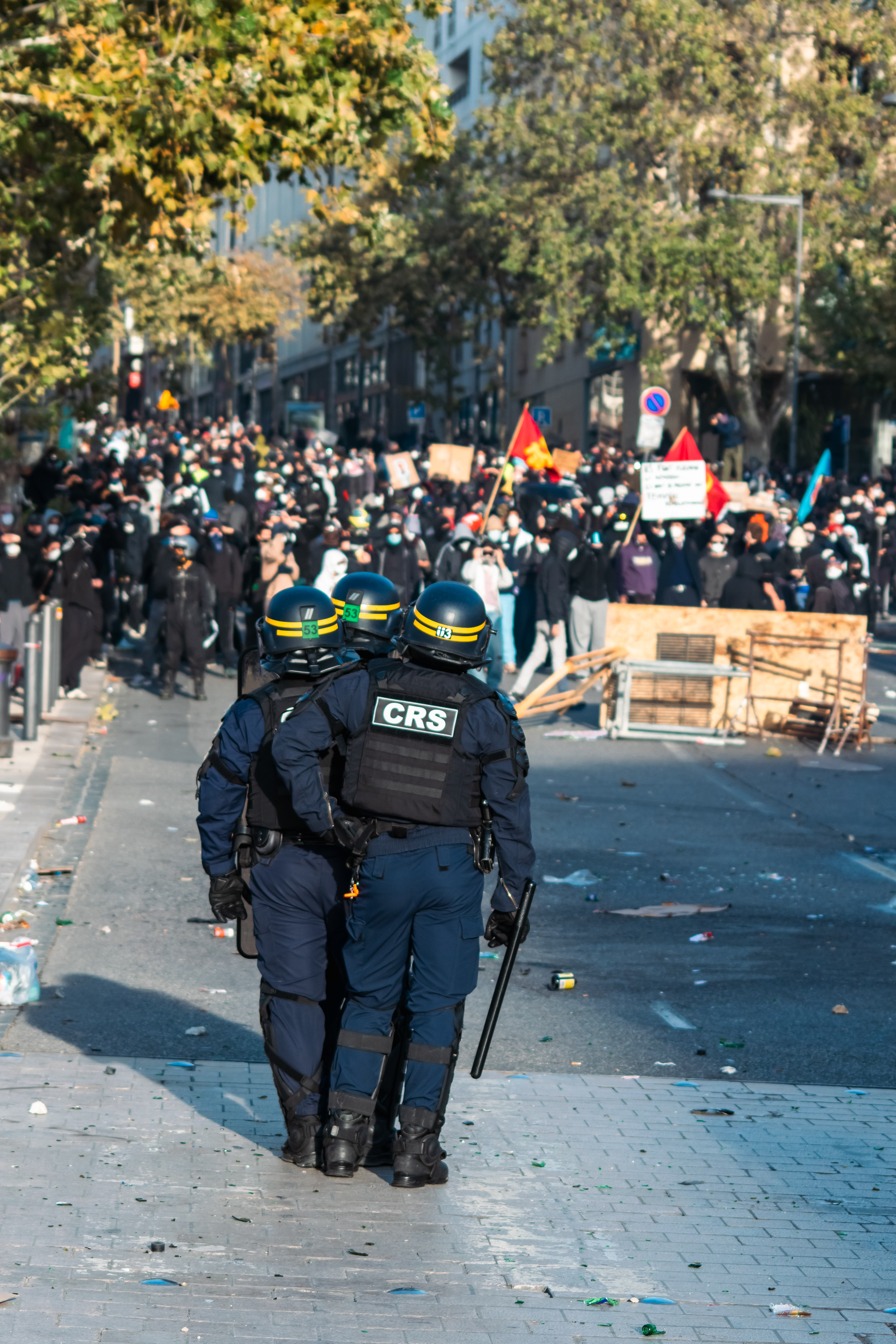 FRANCE-MARSEILLE-2026-10-24.  manisfestation puis emeute dans les centre ville de marseille pour le 24 octobre Protest f