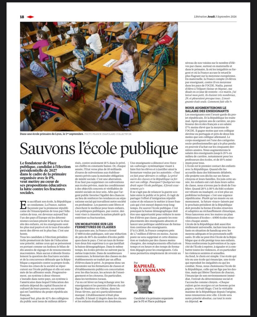 Libération · septembre 2026 · Franck Chapolard