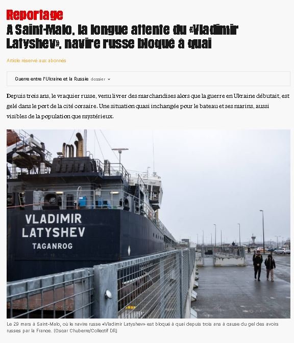 Parution dans la presse
