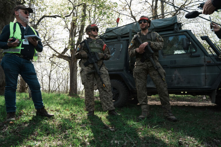 Latvia, Riga, 2026-05-11. NATO soldiers take part in Exercise Crystal Arrow in Latvia. Unmanned ground vehicles are test
