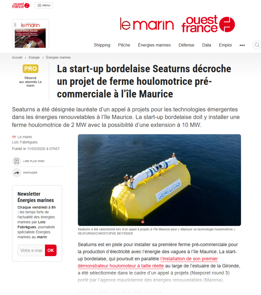 Parution dans la presse