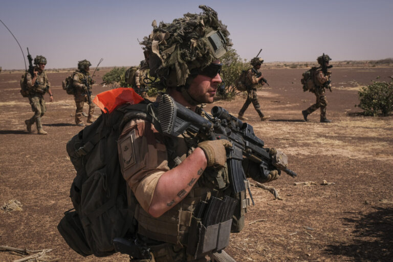 Burkina Faso, Tin-Akoff, 2021-04-08. Deployed in the three-borders area against armed terrorist groups, the men of the C