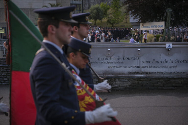 France, Lourdes, 2024-05-25. The 64th International Military Pilgrimage brings soldiers from some forty countries to Lou