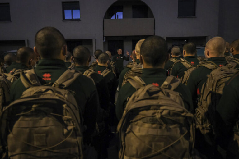 France, Castelnaudary, 2022-01-22. At the 4th Foreign Regiment, the training regiment of the Foreign Legion, recruits fr