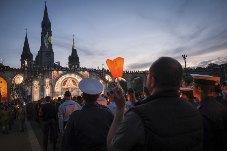 France, Lourdes, 2024-05-25. The 64th International Military Pilgrimage brings soldiers from some forty countries to Lou