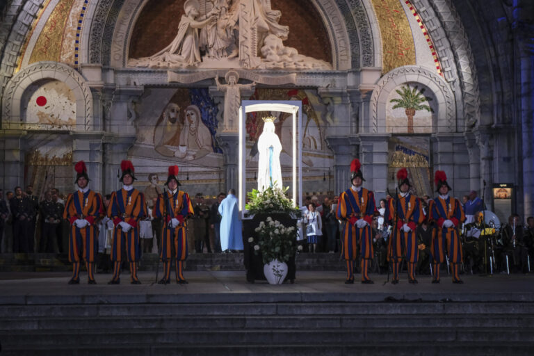France, Lourdes, 2024-05-25. The 64th International Military Pilgrimage brings soldiers from some forty countries to Lou