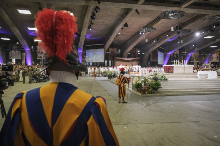France, Lourdes, 2024-05-26. The 64th International Military Pilgrimage brings soldiers from some forty countries to Lou