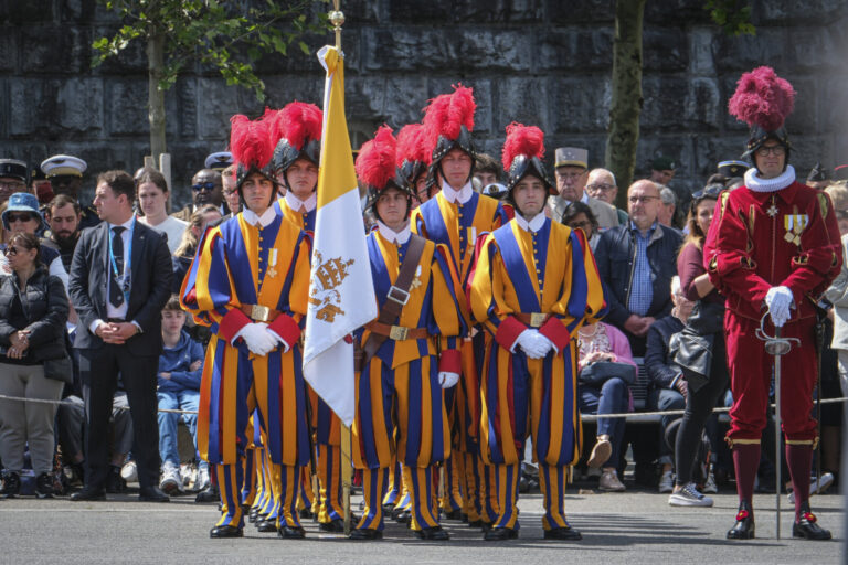 France, Lourdes, 2024-05-24. The 64th International Military Pilgrimage brings soldiers from some forty countries to Lou