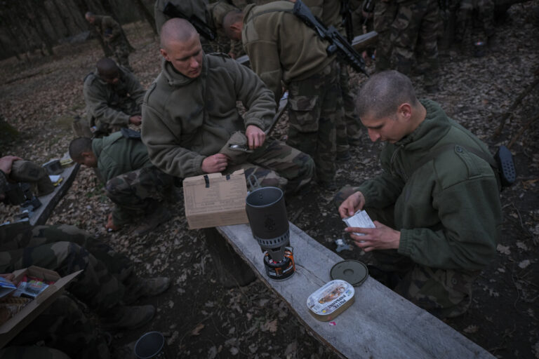 France, Castelnaudary, 2022-02-10. At the 4th Foreign Regiment, the training regiment of the Foreign Legion, recruits fr