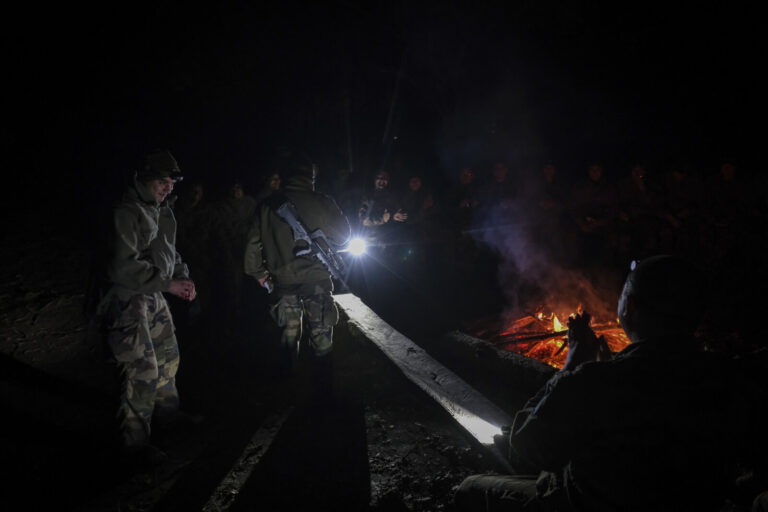 France, Castelnaudary, 2022-02-10. At the 4th Foreign Regiment, the training regiment of the Foreign Legion, recruits fr