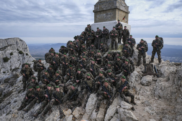 France, Castelnaudary, 2022-02-19. At the 4th Foreign Regiment, the training regiment of the Foreign Legion, recruits fr
