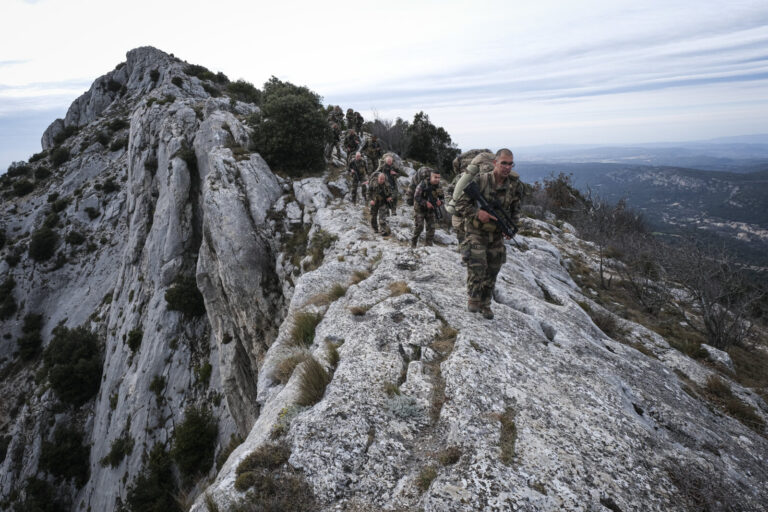 France, Castelnaudary, 2022-02-19. At the 4th Foreign Regiment, the training regiment of the Foreign Legion, recruits fr