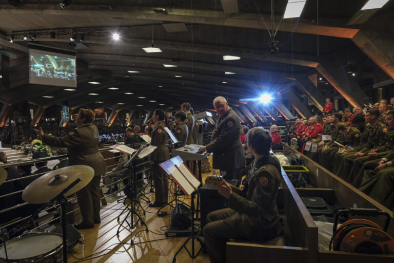 France, Lourdes, 2024-05-24. The 64th International Military Pilgrimage brings soldiers from some forty countries to Lou