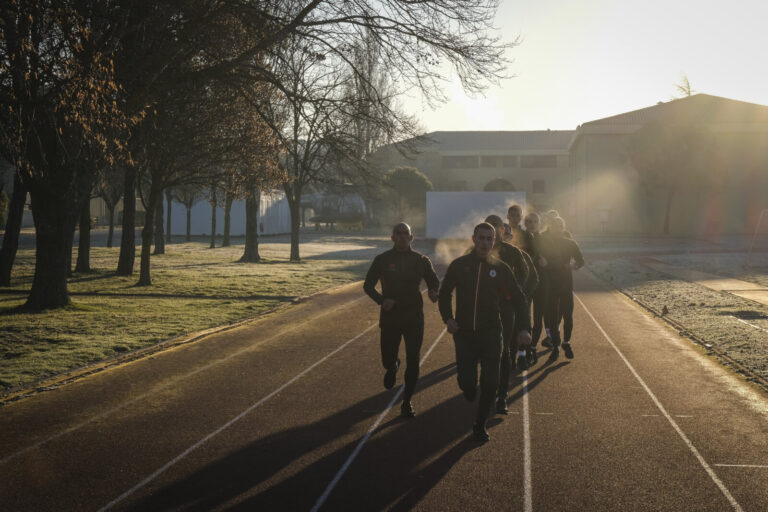 France, Castelnaudary, 2022-01-23. At the 4th Foreign Regiment, the training regiment of the Foreign Legion, recruits fr
