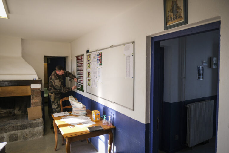 France, Castelnaudary, 2022-01-24. At the 4th Foreign Regiment, the training regiment of the Foreign Legion, recruits fr