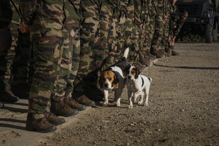 France, Castelnaudary, 2022-01-26. At the 4th Foreign Regiment, the training regiment of the Foreign Legion, recruits fr
