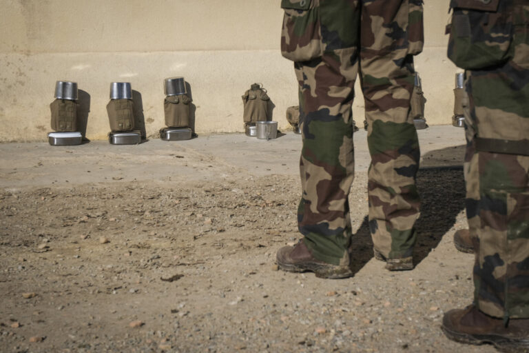 France, Castelnaudary, 2022-01-26. At the 4th Foreign Regiment, the training regiment of the Foreign Legion, recruits fr