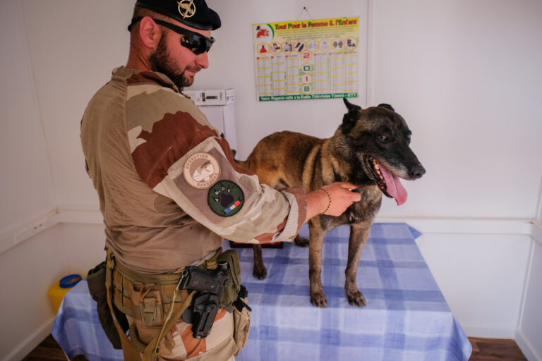 Niger, Niamey, 2018-08-22. Report about Barkhane french military operation in Africa. Niamey - Niger - august 2018.Repo