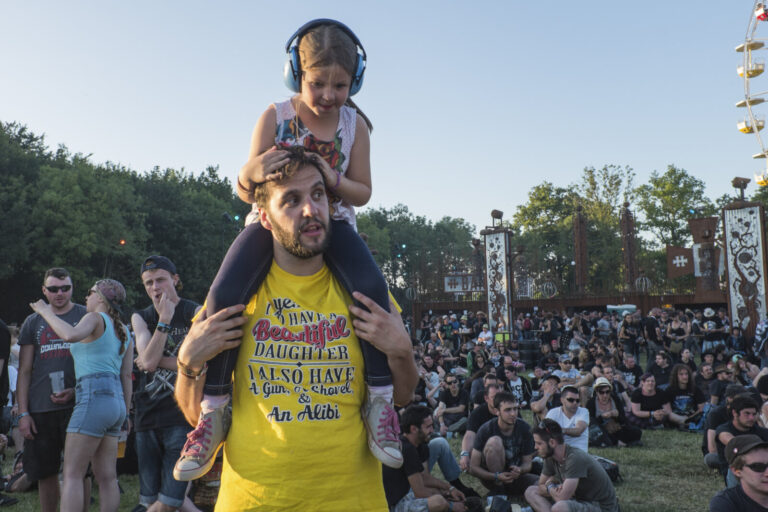 France, Clisson, 2015-06-19. The Hellfest at Clisson in western France, where more than a hundred thousand metal fans ga