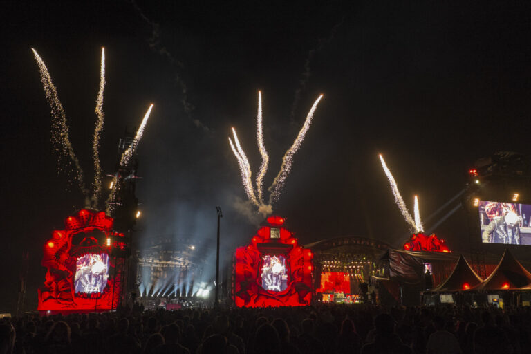 France, Clisson, 2015-06-19. The Hellfest at Clisson in western France, where more than a hundred thousand metal fans ga