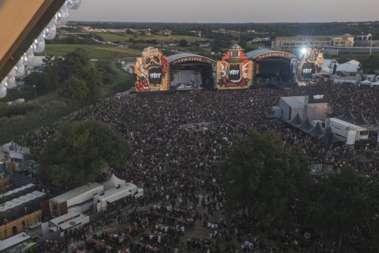 France, Clisson, 2015-06-20. The Hellfest at Clisson in western France, where more than a hundred thousand metal fans ga