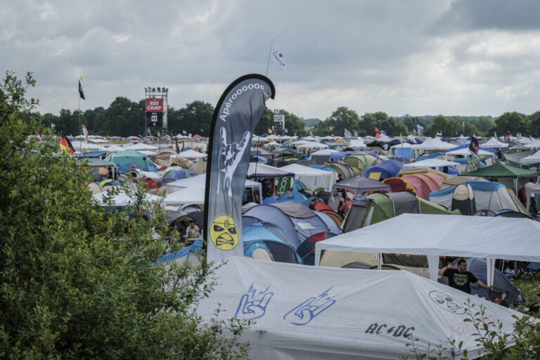 France, Clisson, June 2016. The Hellfest at Clisson in western France, where more than a hundred thousand metal fans gat