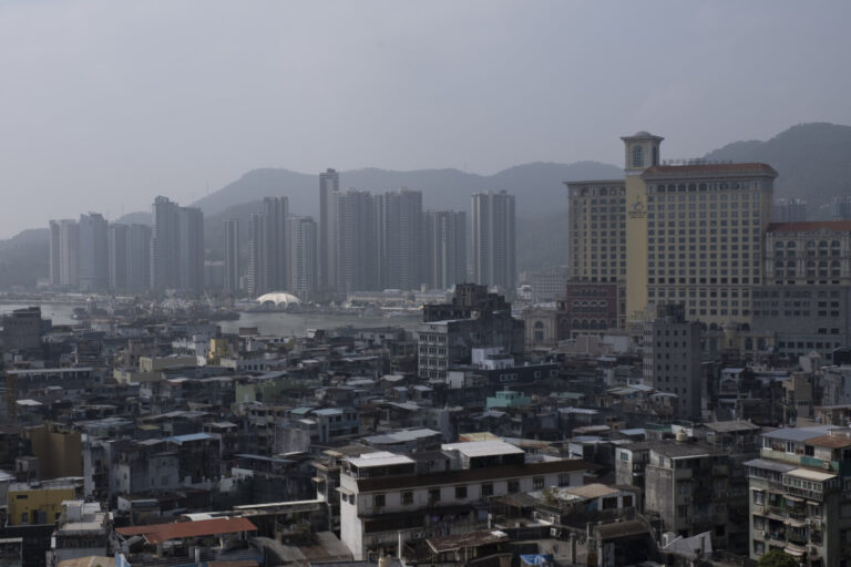 China, Macau, 2020-01-15. Macau, the biggest gambling hub in the world, copies Venice and Paris a few streets from its P