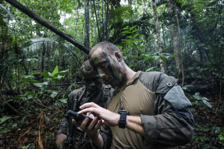 France, Maripasoula, 2018-12-08. Operation Harpie, the French army and gendarmerie fight against illegal gold mining in 