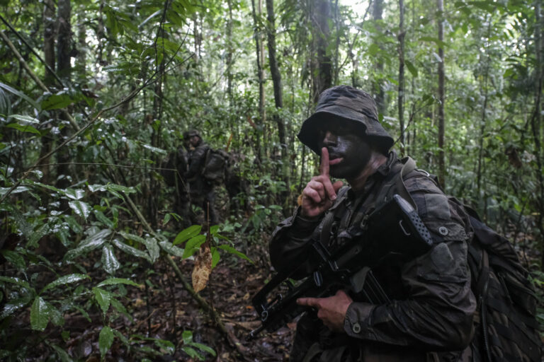 France, Maripasoula, 2018-12-08. Operation Harpie, the French army and gendarmerie fight against illegal gold mining in 