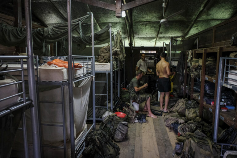 France, Maripasoula, 2018-12-10. Operation Harpie, the French army and gendarmerie fight against illegal gold mining in 