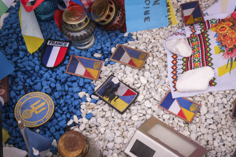 France, Kyiv, 2026-04-18. In Kyiv the war fills the centre of the city, from the military funerals on Maidan to the fiel