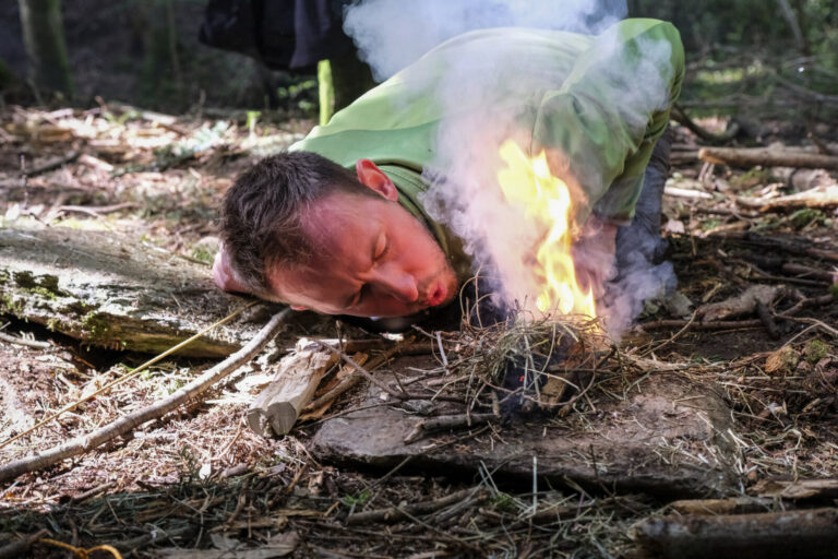 France, Les Cammazes, 2017-05-20. For a weekend in the forest of the Montagne Noire, a group of amateurs learns the basi