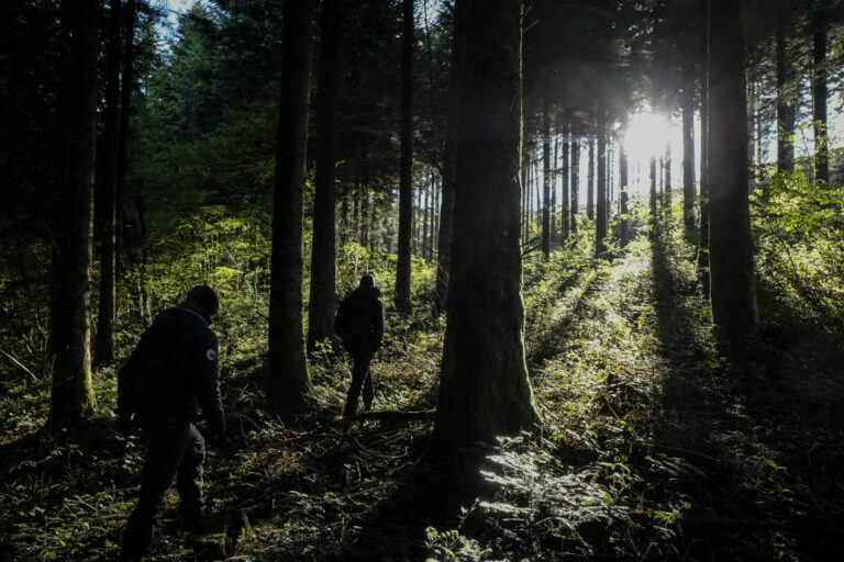 France, Les Cammazes, 2017-05-21. For a weekend in the forest of the Montagne Noire, a group of amateurs learns the basi