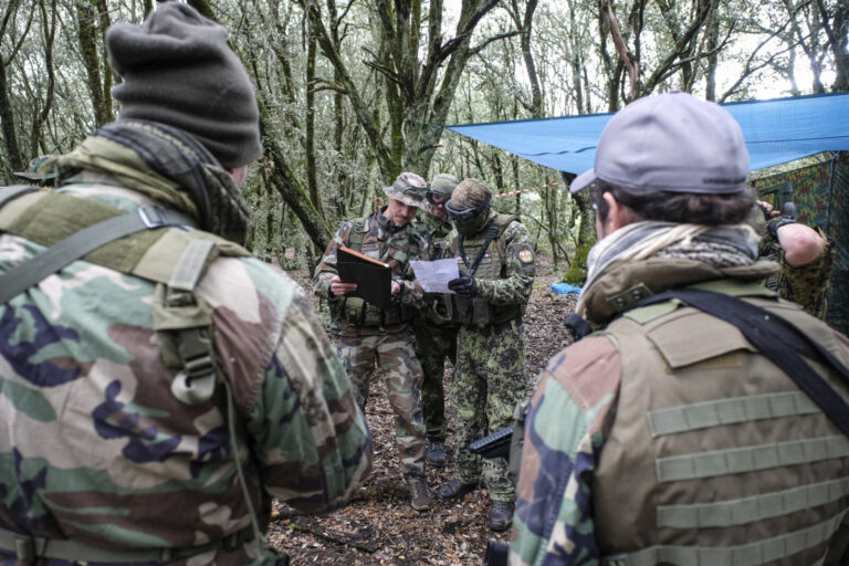 France, Carcassonne, 2019-05-18. For twenty four hours near Carcassonne, some fifty airsoft players fight operation Mete