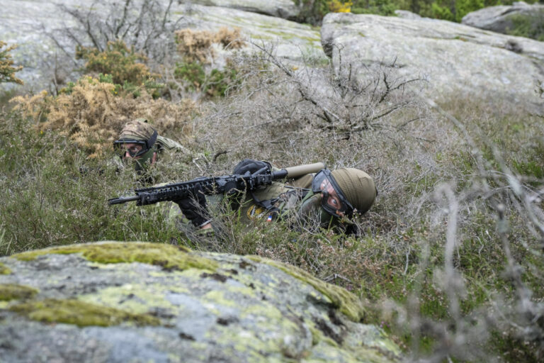 France, Carcassonne, 2019-05-18. For twenty four hours near Carcassonne, some fifty airsoft players fight operation Mete