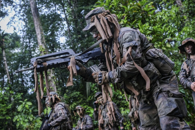 France, Regina, 2018-12-11. At Regina in French Guiana, the equatorial forest training centre run by the Foreign Legion 