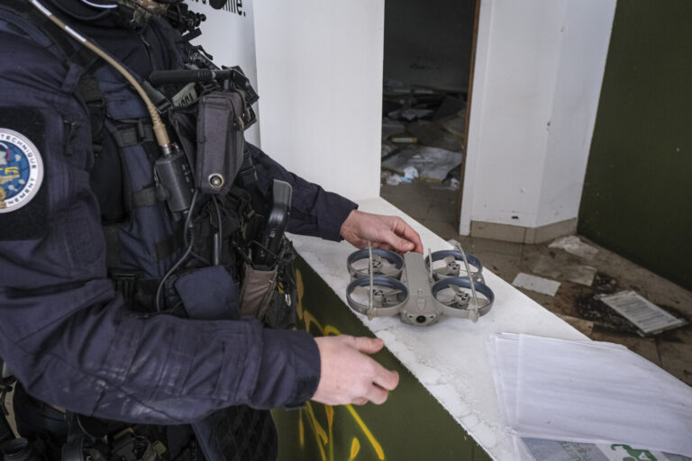 France, Toulouse, 2023-02-01. The Toulouse GIGN detachment trains in a disused shopping centre, rehearsing the assault a