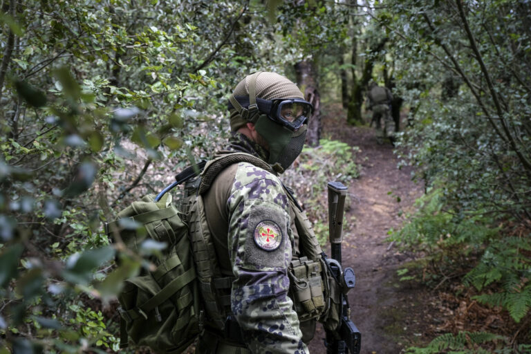 France, Carcassonne, 2019-05-18. For twenty four hours near Carcassonne, some fifty airsoft players fight operation Mete