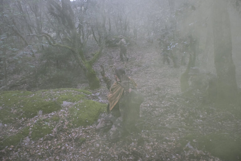 France, Carcassonne, 2019-05-19. For twenty four hours near Carcassonne, some fifty airsoft players fight operation Mete