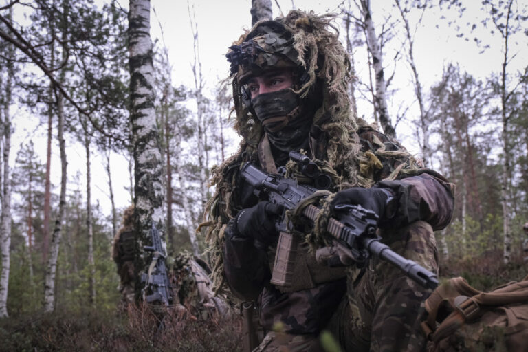 Estonia, Tapa, 2025-12-03. On mission Lynx, French soldiers of the NATO enhanced Forward Presence battlegroup train in t