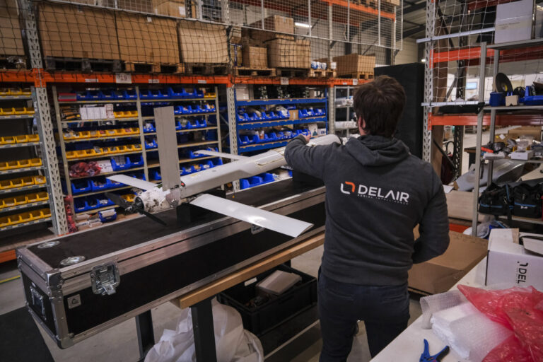 France, Toulouse, 2026-02-12. At Toulouse, the French company Delair designs and assembles the drones that the war in Uk