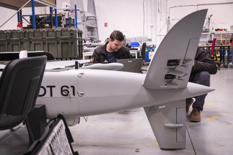 France, Toulouse, 2026-02-12. At Toulouse, the French company Delair designs and assembles the drones that the war in Uk