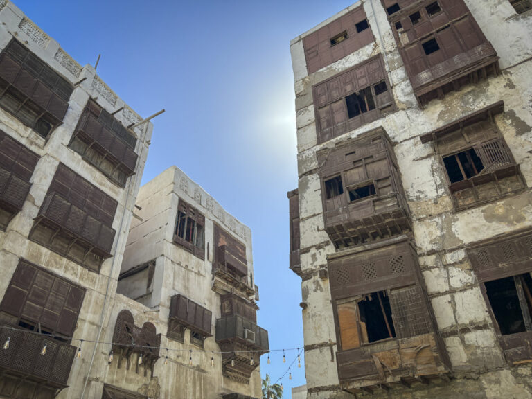 Saudi Arabia, Jeddah, 2024-02-11. Jeddah, the Red Sea gateway to Mecca, restores its old coral-stone town while its corn