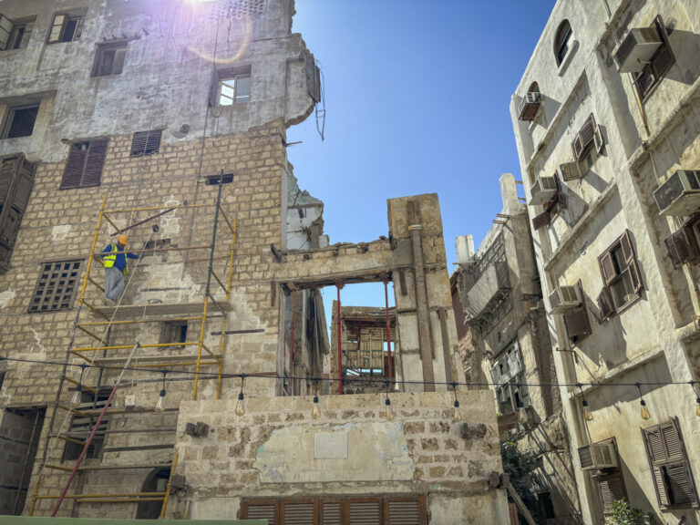 Saudi Arabia, Jeddah, 2024-02-11. Jeddah, the Red Sea gateway to Mecca, restores its old coral-stone town while its corn
