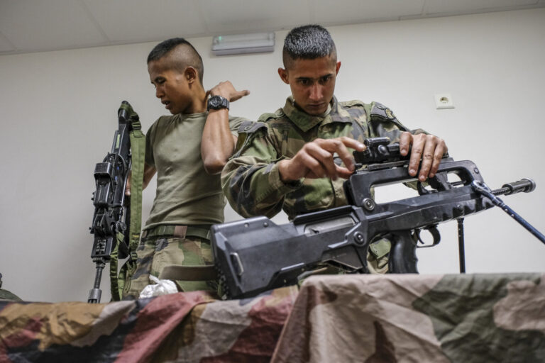 Estonia, Tapa, 2017-08-25. On mission Lynx in August 2017, three hundred French soldiers, most of them legionnaires, are